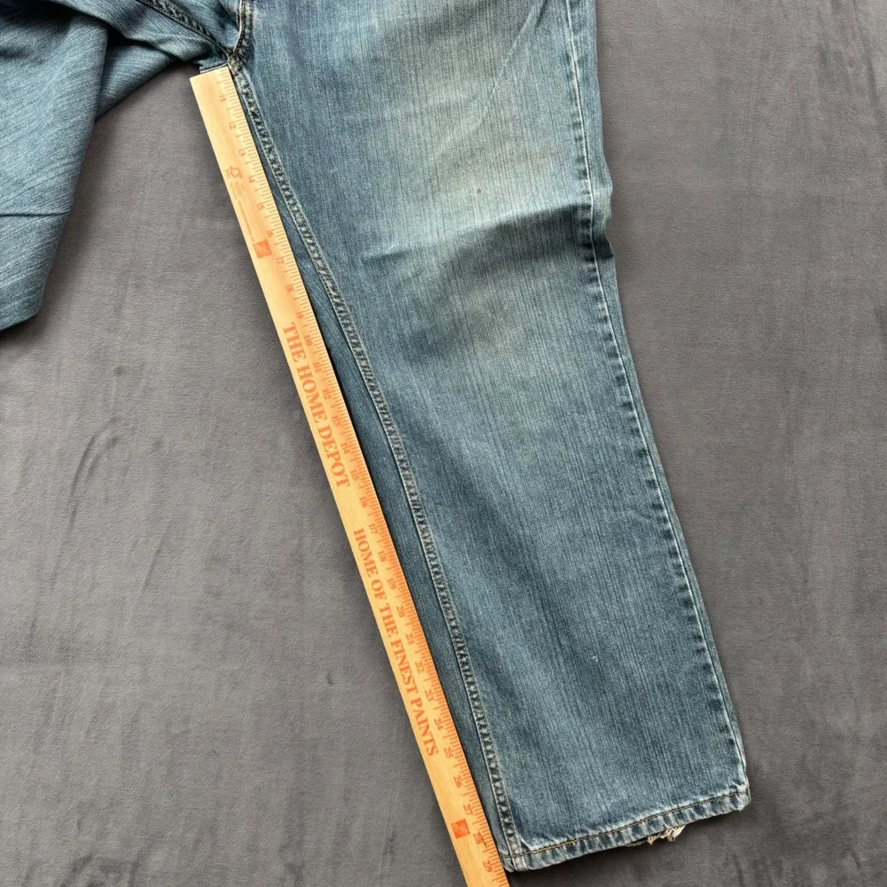 Levis 559 Relaxed Straight Leg Jeans Men 40x30 Medium Wash Blue Denim Distressed